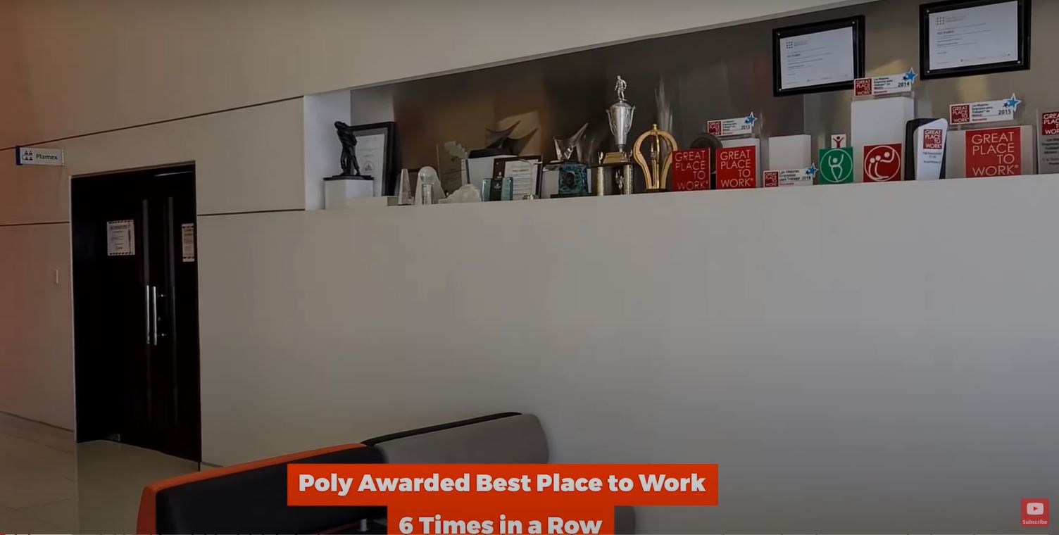 Poly Awarded Best Place to Work - Plamex