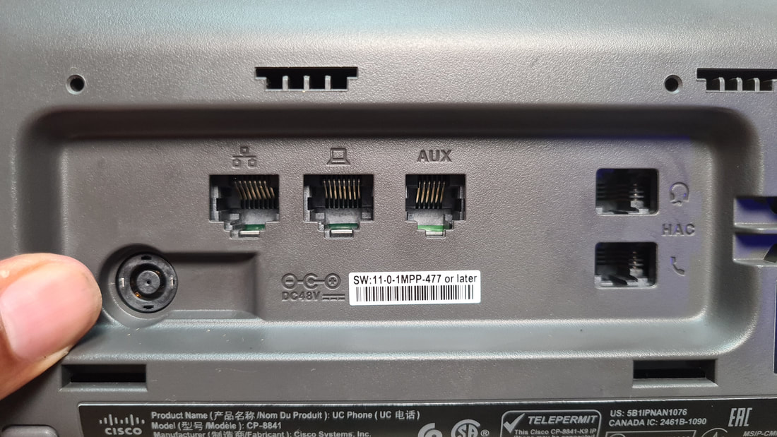 Ports and Interfaces of Cisco 8841 IP Phone 